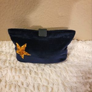 India Hicks Blue Velvet lucky stars Clutch Sequined Star
